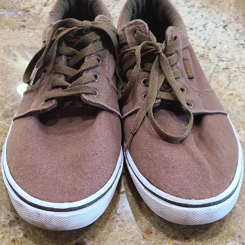 Etnies Brown Canvas Men's Skate Sneakers Casual Shoes Size 11